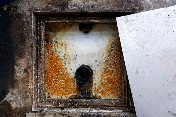during grease trap cleaning, the trap is pumped out, and any solid waste and debris are removed